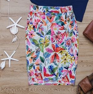 Wildflower watercolor floral wrap around ripskirt